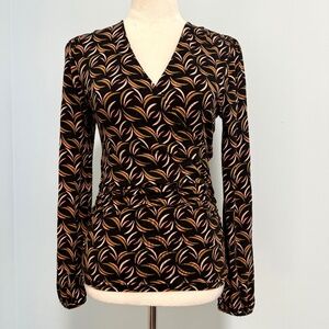Boden Elodie‎ long-sleeved jersey wrap top Size 6